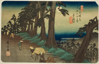 nak,-nek. 26: Mochizuki, a te sorozatból: "shi x ty ne s ta on s of te kisokaid (kisokaido rokujukyu tsugi no uchi)" alkotó: Utagawa Hiroshige