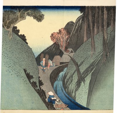 Okabe: Utsu Mountain, c.1832-33 (woodblock) alkotó: Utagawa Hiroshige