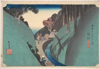 Okabe; Utsu no Yama alkotó: Utagawa Hiroshige