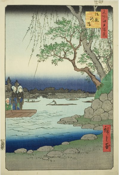 Omaya gashi, a te sorozatból: "Ridge dre d fa s view of Edo (Edo száz híres képe)" alkotó: Utagawa Hiroshige