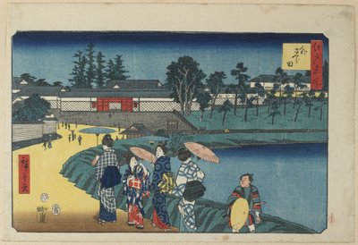 Külső Sakurada, 1854. április alkotó: Utagawa Hiroshige