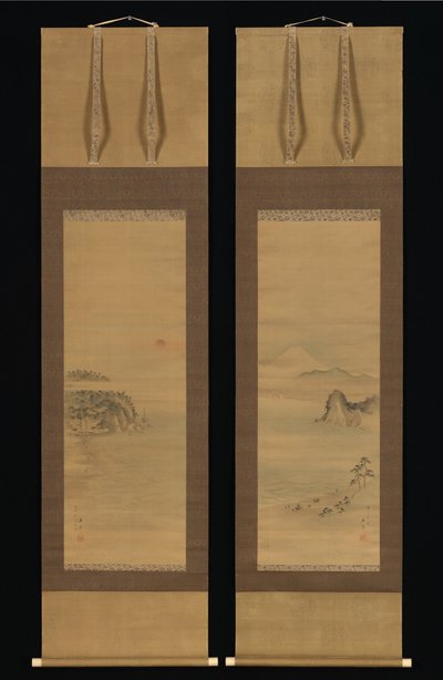 Shichirigahama und Enoshima alkotó: Utagawa Hiroshige