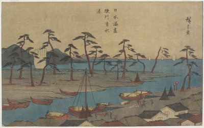 Shimizu kikötő Suruga tartományban, kb. 1840-1843 alkotó: Utagawa Hiroshige