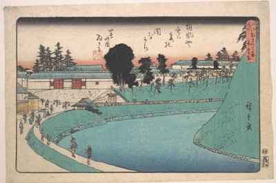 Soto Sakurada Benkei Bori alkotó: Utagawa Hiroshige