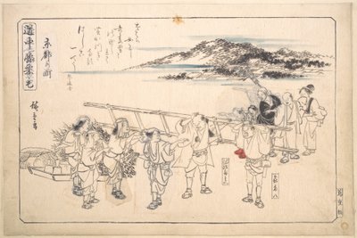 Utca Kiotóban alkotó: Utagawa Hiroshige