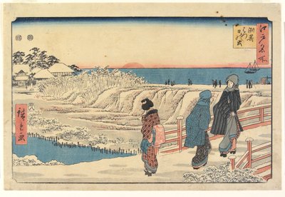 Napkelte újév napján Susakiban alkotó: Utagawa Hiroshige