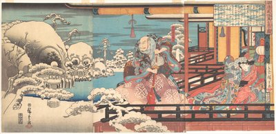 Taira no Kiyomori kísérteties látomása alkotó: Utagawa Hiroshige