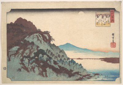 Az őszi hold Ishiyamánál, a Biwa-tónál alkotó: Utagawa Hiroshige