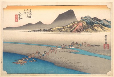 Az Ōi folyó távoli partja Kanayánál alkotó: Utagawa Hiroshige