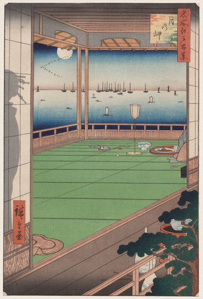 A Holdnéző-szikla, az „Edo híres helyeinek száz látképe” című műből alkotó: Utagawa Hiroshige