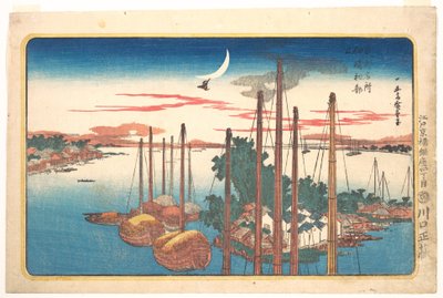 Az év első kakukkszava Tsukudajimán alkotó: Utagawa Hiroshige