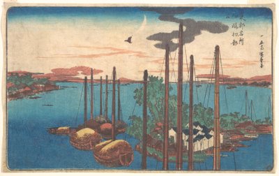 Az első kakukk Tsukudajimán alkotó: Utagawa Hiroshige