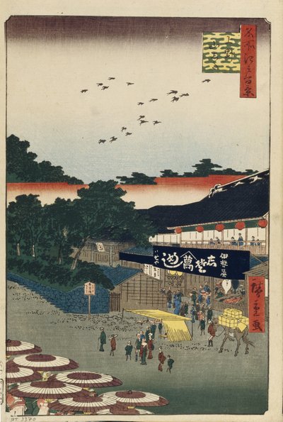 Ueno Yamashita Edo száz híres képe, 1856-1858 alkotó: Utagawa Hiroshige