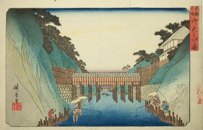 Kilátás Ochanomizura (Ochanomizu no zu), a "Híres helyek a keleti fővárosban (Toto meisho)" sorozatból alkotó: Utagawa Hiroshige