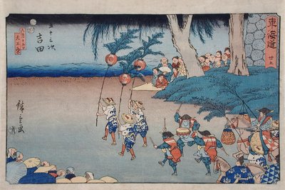 Yoshida, Tennō-ünnep a hatodik hónap tizenötödik napján alkotó: Utagawa Hiroshige