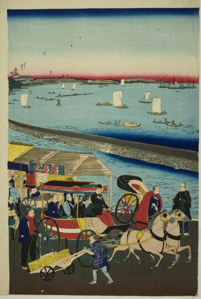 A napsütéssel vagyok, és Tsuyamával. alkotó: Utagawa Hiroshige III