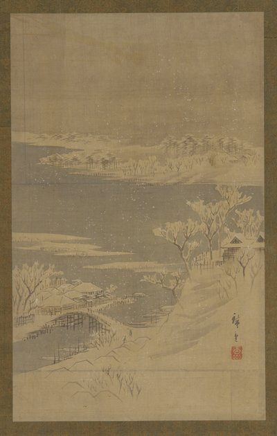 Téli táj, 19. század közepe. alkotó: Utagawa Hiroshige II