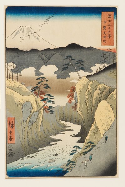 Inume hágó Kai tartományban alkotó: Utagawa II Hiroshige