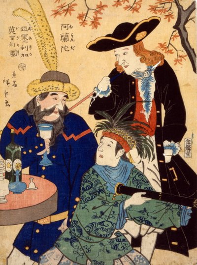 Hollandia, USA, Egyesült Királyság, 1860 alkotó: Utagawa II Hiroshige