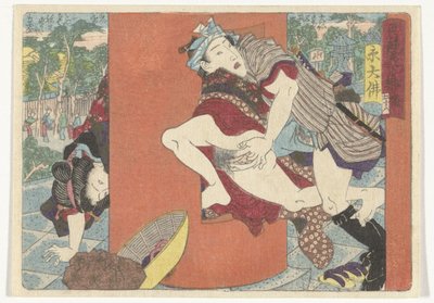 Találkozó a templomban Az erotikus út a fővárosba (sorozat címe) alkotó: Utagawa Kunisada (I) (attributed to)