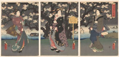 Esti séta a folyó mentén alkotó: Utagawa Kunisada (I)