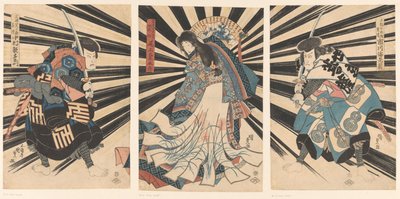 Utaemon Utaemon Nakamura V, Onoe Kiku Goro Ii Ii és Ichikawa Budozome V. alkotó: Utagawa Kunisada (I)