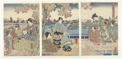 Tavaszi bankett a keleti genji számára Azuma Genji hana no yuen (cím az objektumon) alkotó: Utagawa Kunisada (I)
