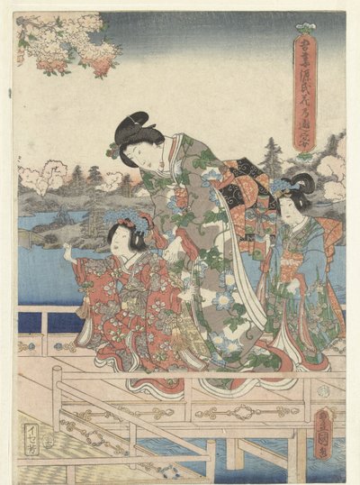 Tavaszi bankett a keleti genji számára Azuma Genji hana no yuen (cím az objektumon) alkotó: Utagawa Kunisada (I)