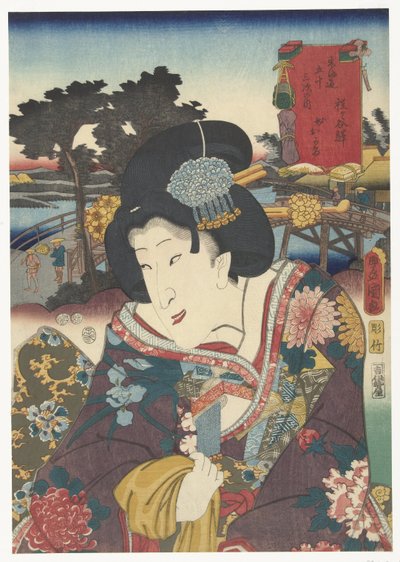 Hodogaya 53 s tokaido gojusan szomszéd ház alkotó: Utagawa Kunisada (I)