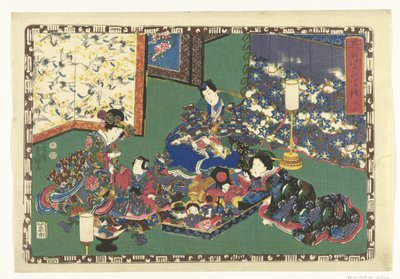 23. fejezet True Images of the Splendid Prince (sorozat címe) Sono sugata Hikaru no utsushi-e (sorozat címe az objektumon) alkotó: Utagawa Kunisada (I)