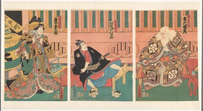 Jelenet a Sukeroku, Edo cseresznyevirág című darabjából Scene uit Sukeroku de kersenbloesem van Edo alkotó: Utagawa Kunisada (I)