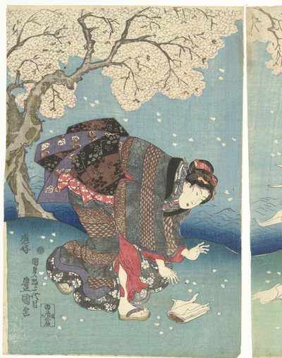 Viharos nap a Sumida folyón Eight Views of Edo (sorozat címe) alkotó: Utagawa Kunisada (I)