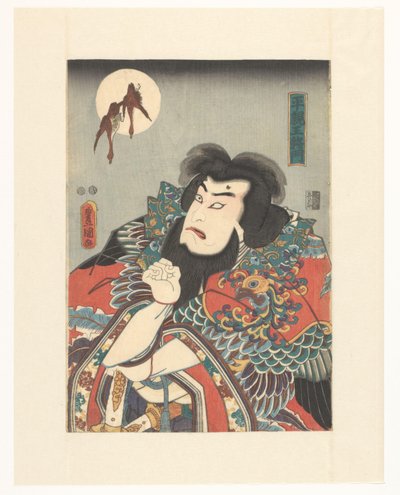 Az új Taira császár, Masakado (cím a tárgyon) alkotó: Utagawa Kunisada (I)