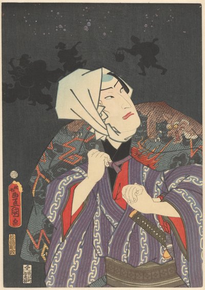 Tokijirô tűzoltókabátban alkotó: Utagawa Kunisada (I)
