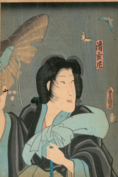 Költő és pillangó, kiadó: Otaya Takichi alkotó: Utagawa Kunisada