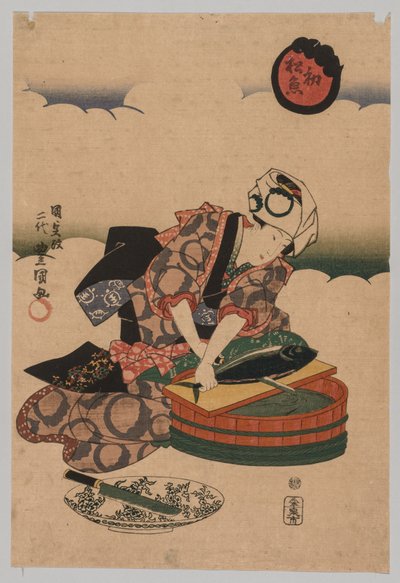 Bonita előkészítése alkotó: Utagawa Kunisada