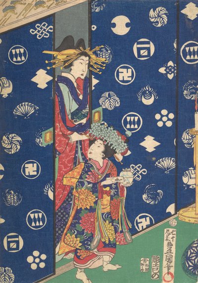 Nyomtatás, 19. század., 19. század. alkotó: Utagawa Kunisada
