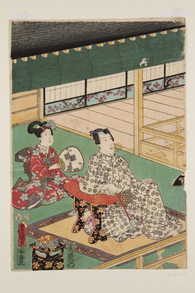 Az ötödik hónap (Satsuki) (színes fatömbnyomat) alkotó: Utagawa Kunisada