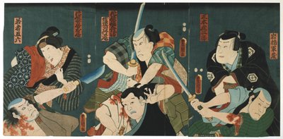 Színházi jelenet, 1844 alkotó: Utagawa Kunisada