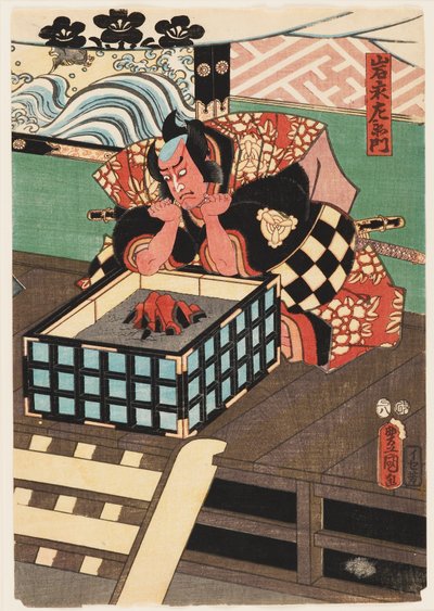 Fatömbnyomat - Iwa Nagazaemon, 1857 8. hónap alkotó: Utagawa Kunisada