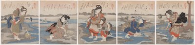 Öt kép az apályról alkotó: Utagawa Kuniyoshi