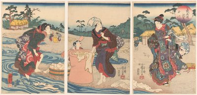 Decho Farmer Inde Musashi gyártás Musashikuni Chofu no Tamagawa alkotó: Utagawa Kuniyoshi
