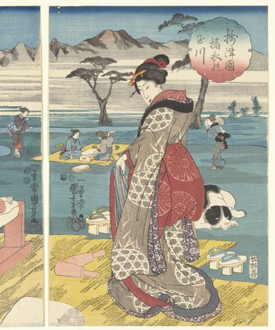 Totama Rivier, Robin Shie Settsu A Tama folyó Settsu tartományok között (Blood Sound Obje CT) alkotó: Utagawa Kuniyoshi