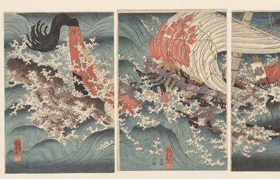 Yojibei hajóskapitány története. alkotó: Utagawa Kuniyoshi