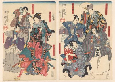 Ichikawa Danjûrô VIII nyolc különböző szerepben alkotó: Utagawa Kuniyoshi