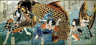 Iwai Kumesaburō II mint Katsushika no Ojū alkotó: Utagawa Kuniyoshi