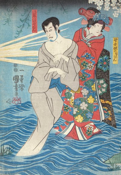 Kaidan Sumidagawa (A Sumida-folyó kísértetmeséje) alkotó: Utagawa Kuniyoshi