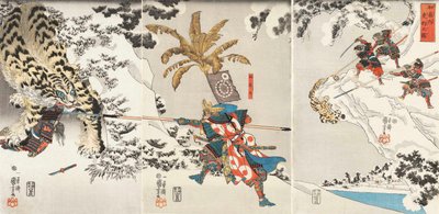 Fenqing felháborodott g Jjigae r Japán Tora fűnyírási diagram, c. 1846. alkotó: Utagawa Kuniyoshi