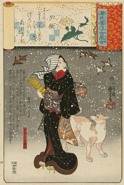 „A dy of te enin g fase s” Yugao: Yazama felesége, Orie Yazanashi no Shitsu Orie, .., 1845-46. alkotó: Utagawa Kuniyoshi