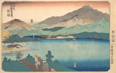Mizuchi, Ishibe, Kusatsu, Otsu, Ito, 1840. alkotó: Utagawa Kuniyoshi